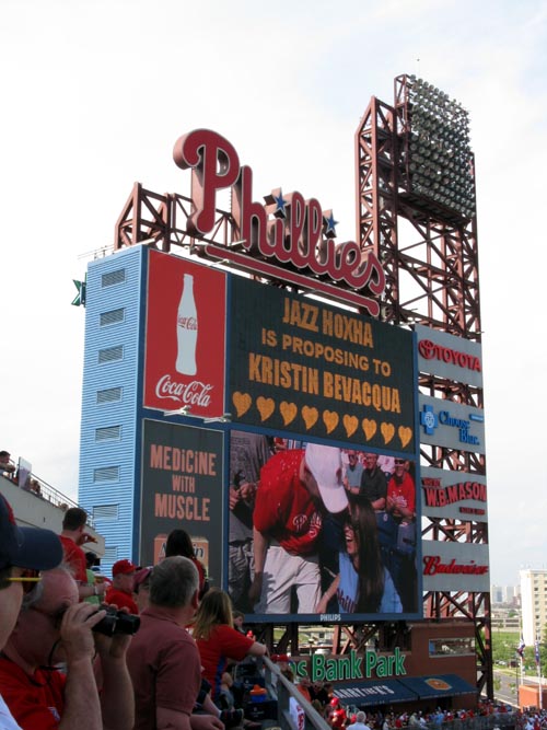 Marriage Proposal, Philadelphia Phillies vs. Atlanta Braves, Citizens Bank Park, Philadelphia, Pennsylvania, May 9, 2009