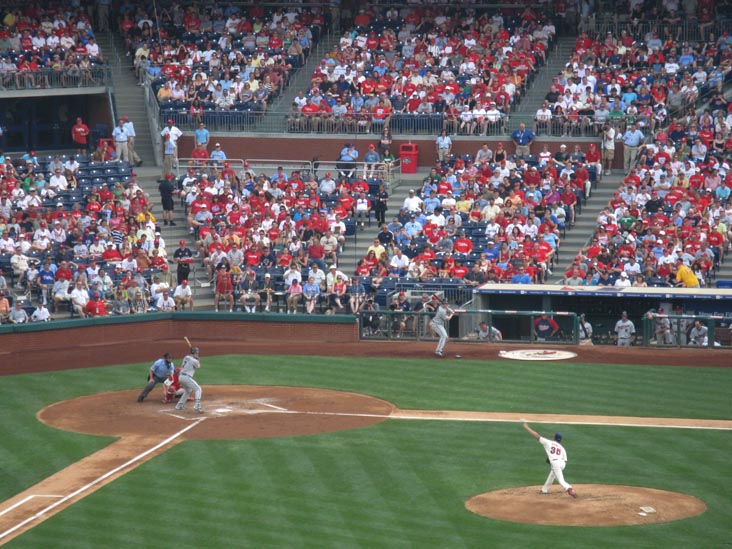 Cole Hamels Pitching To Joe Mauer, Philadelphia Phillies vs. Minnesota Twins, View From Section 303, Citizens Bank Park, Philadelphia, Pennsylvania, June 19, 2010