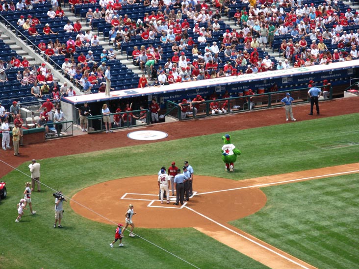 Lineup Exchange, Philadelphia Phillies vs. Arizona Diamondbacks, Citizens Bank Park, Philadelphia, Pennsylvania, July 13, 2008