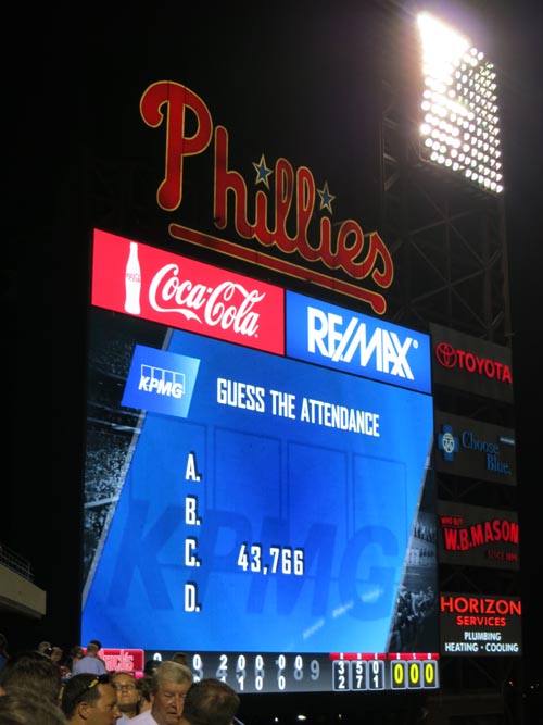 Philadelphia Phillies vs. Arizona Diamondbacks (Section 331), Citizens Bank Park, Philadelphia, Pennsylvania, August 3, 2012