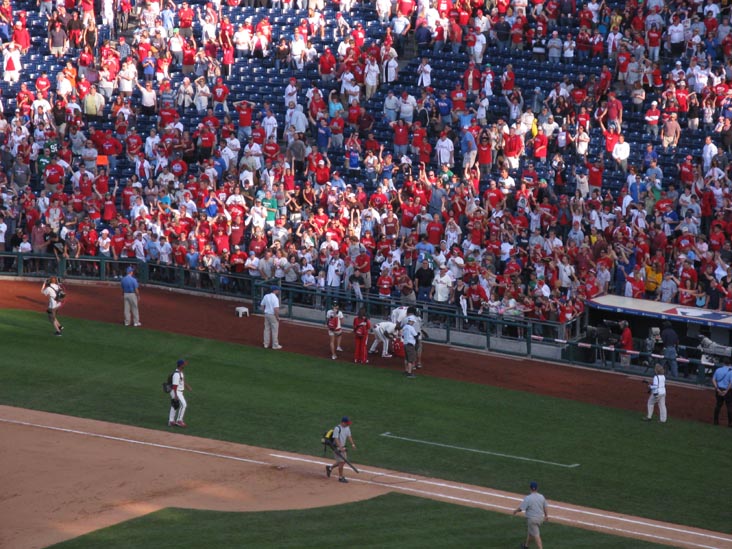 Postgame Giveaway, Fan Appreciation Day, Philadelphia Phillies vs. Florida Marlins, View From Section 331, Citizens Bank Park, Philadelphia, Pennsylvania, October 4, 2009