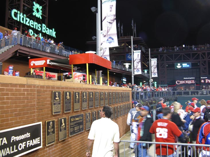 Wall Of Fame, Philadelphia Phillies vs. New York Yankees, World Series Game 3, Citizens Bank Park, Philadelphia, Pennsylvania, October 31, 2009