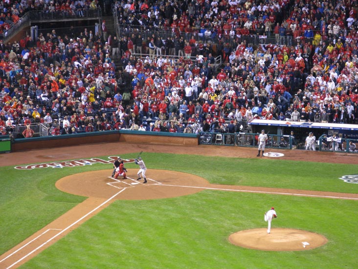 Cole Hamels First Pitch To Derek Jeter, View From Section 302, Philadelphia Phillies vs. New York Yankees, World Series Game 3, Citizens Bank Park, Philadelphia, Pennsylvania, October 31, 2009