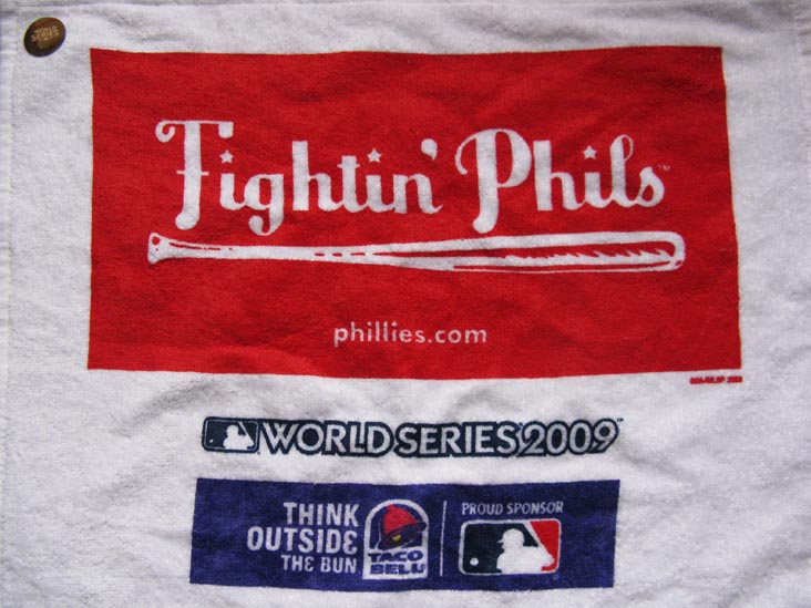 Rally Towel, Philadelphia Phillies vs. New York Yankees, World Series Game 3, Citizens Bank Park, Philadelphia, Pennsylvania, October 31, 2009