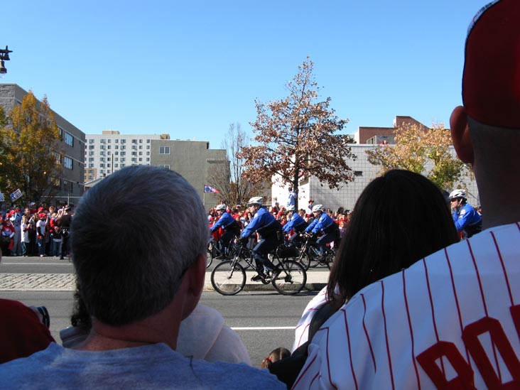 Bicycle Police, Broad Street Near Bainbridge Street, 2008 Phillies World Series Parade, South Philadelphia, Philadelphia, Pennsylvania, October 31, 2008, 12:49 p.m.