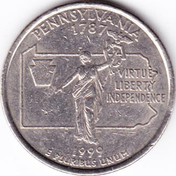 United States Mint 50 State Quarters Program Pennsylvania Quarter