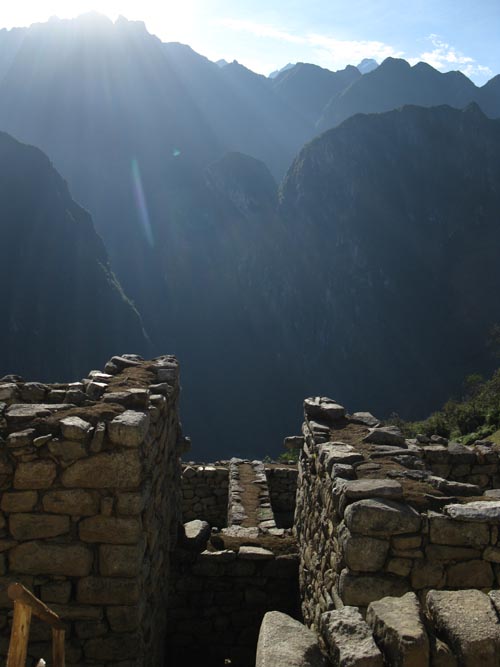 View From Steps to Ñusta Palace, Machu Picchu, Peru