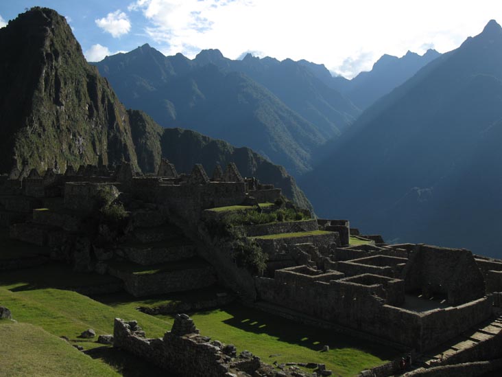 Central Plaza and Industrial/Residental Sectors From Sacred Plaza Area, Machu Picchu, Peru