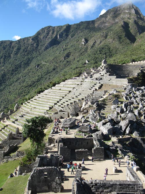 Sacred Plaza and Agricultural Terraces From Intihuatana, Machu Picchu, Peru