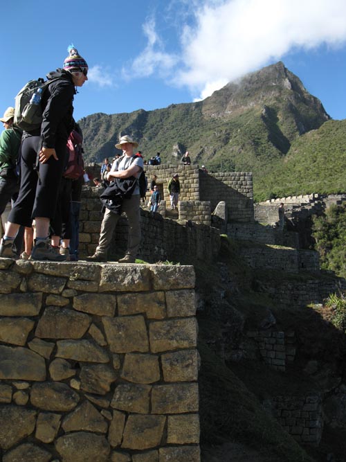 View Toward Intihuatana From Steps Leading Down To Central Plaza, Machu Picchu, Peru
