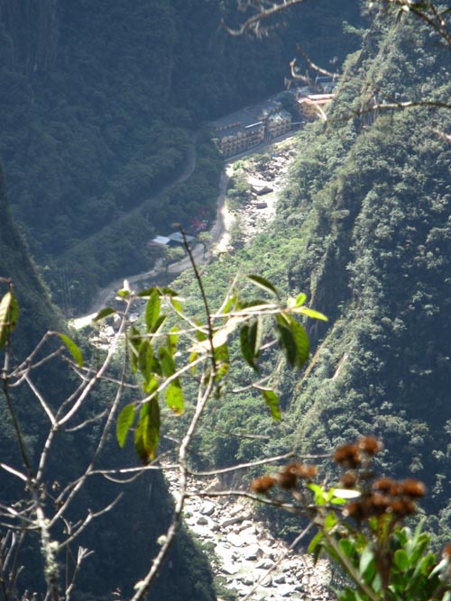 Urubamba River and Aguas Calientes From Intipunku Trail, Machu Picchu, Peru