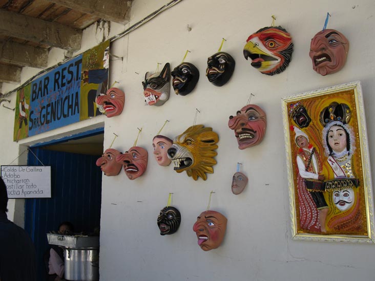 Festival Masks, Fiesta Virgen del Carmen, Plaza de Armas, Paucartambo, Peru, July 15, 2010