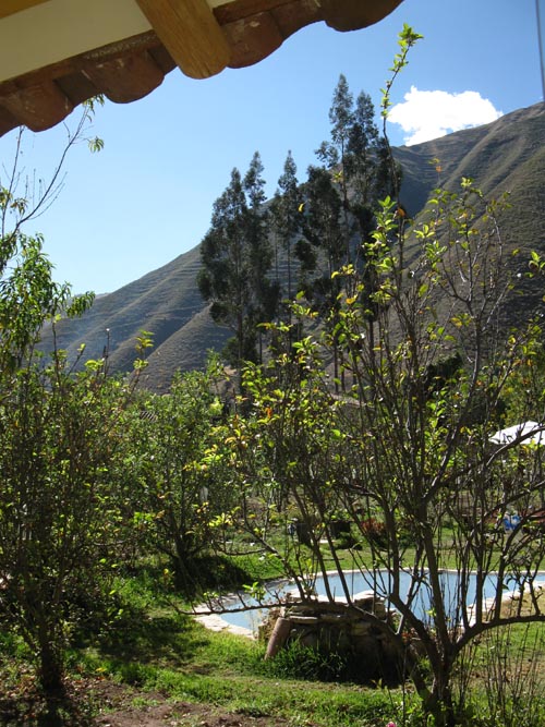 View From Room 6, El Huerto Paraíso Sacred Valley Lodge, Chichubamba, Urubamba, Cusco Region, Peru