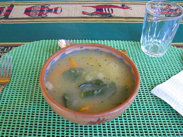 Soup, Lunch, El Huerto Paraíso Sacred Valley Lodge, Chichubamba, Urubamba, Cusco Region, Peru