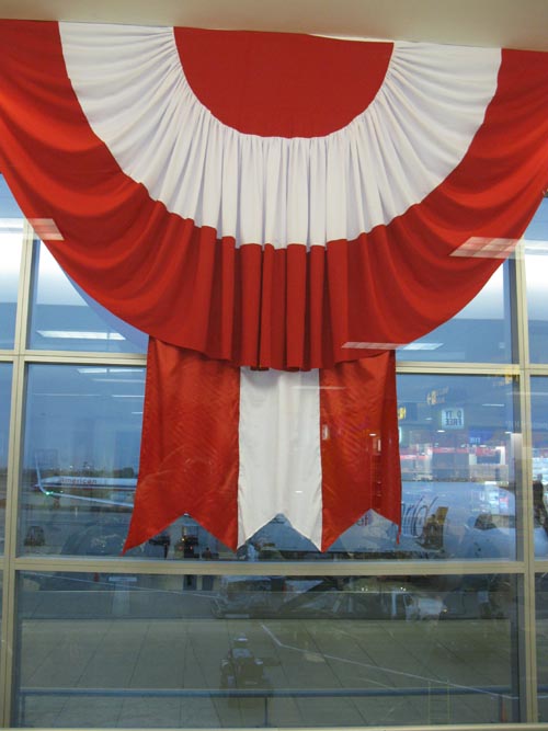 28 de Julio Peruvian Independence Day Bunting, Aeropuerto Internacional Jorge Chávez/Jorge Chávez International Airport, Callao, Lima, Peru