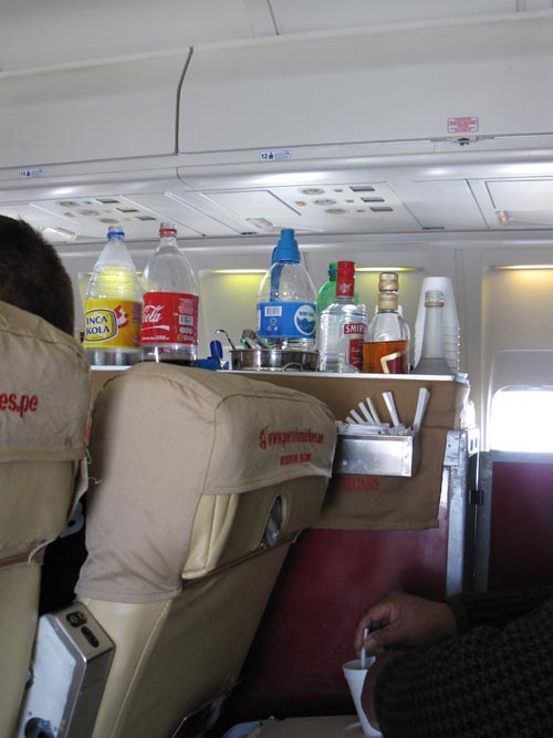 Food/Beverage Cart, Peruvian Airlines Flight 270 From Lima To Arequipa, Peru