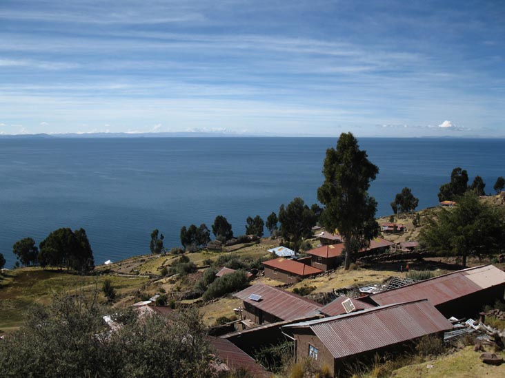 View From Main Plaza, Taquile Island/Isla Taquile, Lake Titicaca/Lago Titicaca, Peru