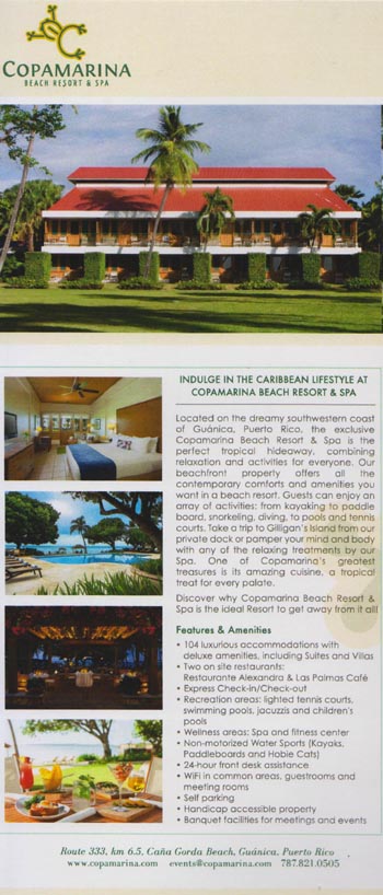 Brochure, Copamarina Beach Resort & Spa, Road 333 km 6.5, Guánica, Puerto Rico