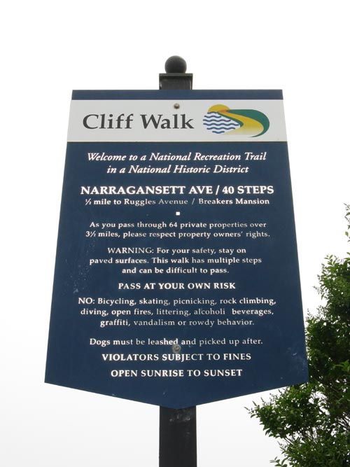 Cliff Walk At Narragansett Avenue, Newport, Rhode Island