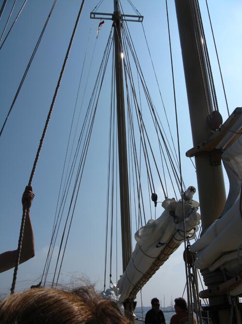 Raising Sail, Schooner Aquidneck, Newport, Rhode Island