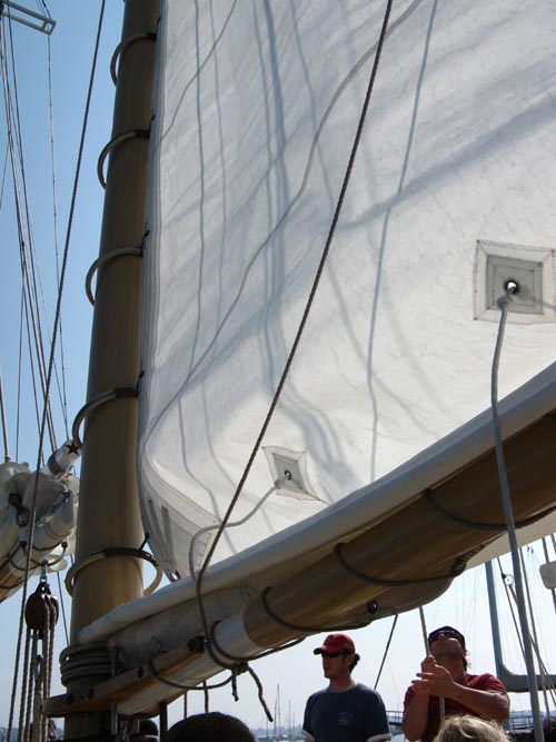 Raising Sail, Schooner Aquidneck, Newport, Rhode Island