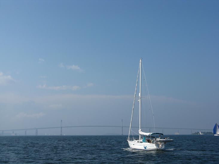 Pell Newport Bridge, Narragansett Bay From Schooner Aquidneck, Newport, Rhode Island