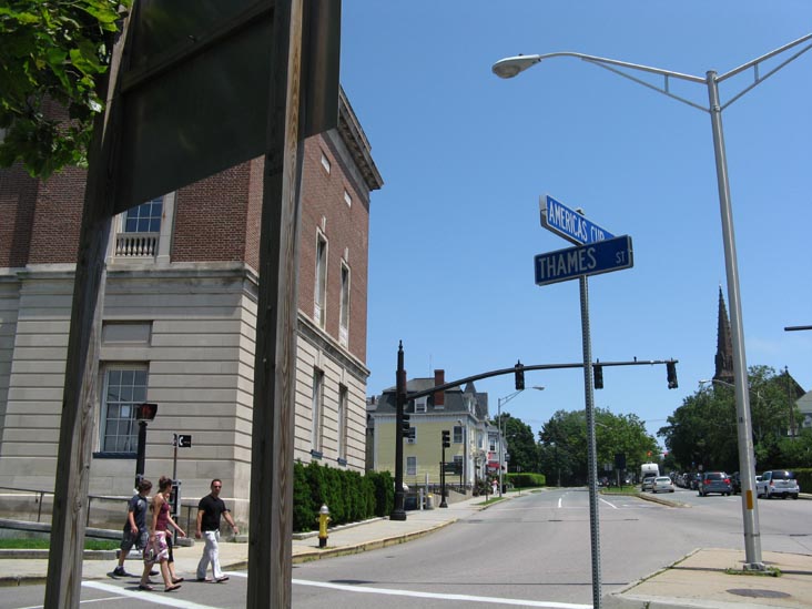 Memorial Boulevard and Thames Street, NE Corner, Newport, Rhode Island