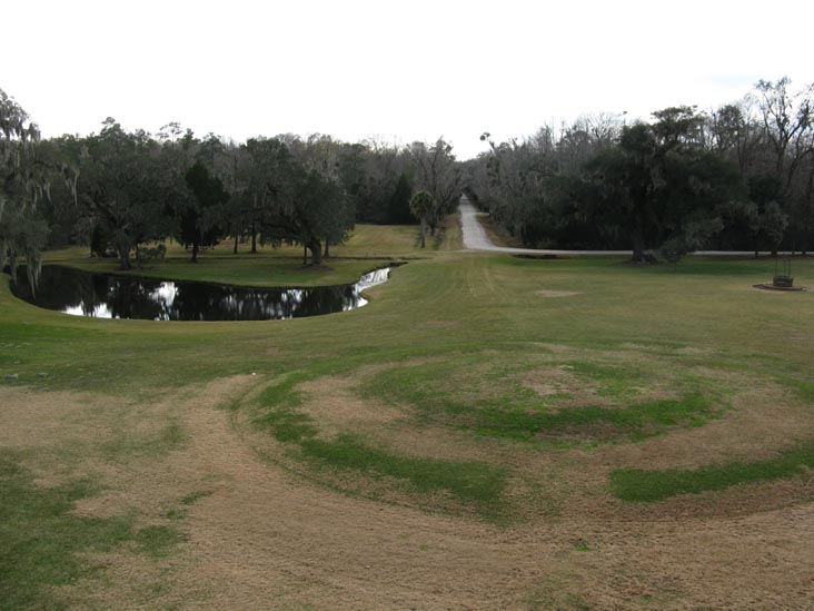 Victorian Garden Mound and Reflecting Pond From Main House, Drayton Hall, Ashley River Road, Charleston, South Carolina