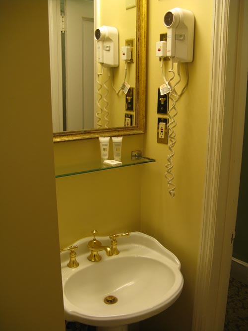 Bathroom, Room 522, Francis Marion Hotel, 387 King Street, Charleston, South Carolina