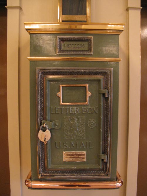 Letter Box, Lobby, Francis Marion Hotel, 387 King Street, Charleston, South Carolina