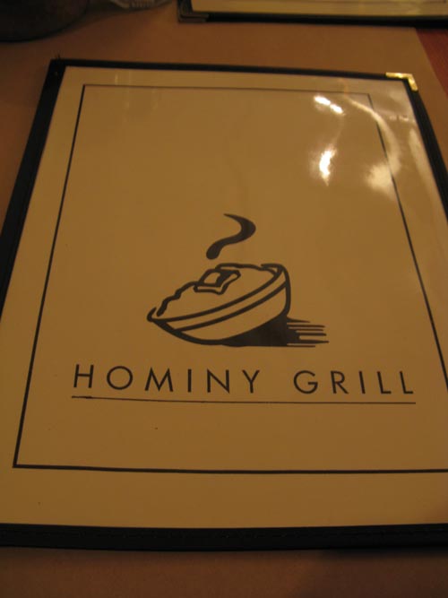 Menu, Hominy Grill, 207 Rutledge Avenue, Charleston, South Carolina