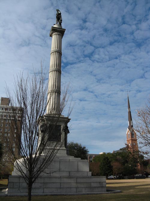 John C. Calhoun Monument and St. Matthew's Lutheran Church, Marion Square, Charleston, South Carolina