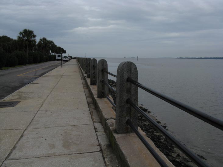 Looking Out Toward Ashley River From White Point Gardens, Charleston, South Carolina