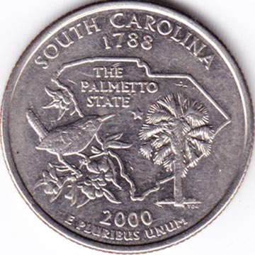 United States Mint 50 State Quarters Program South Carolina Quarter