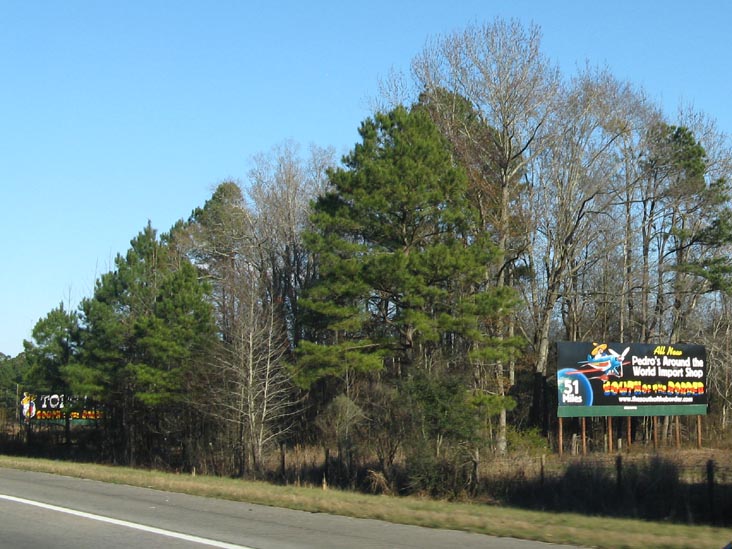 South of the Border Billboard, 51 Miles From South of the Border, Interstate 95, South Carolina