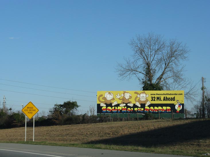 South of the Border Billboard, 32 Miles From South of the Border, Interstate 95, South Carolina