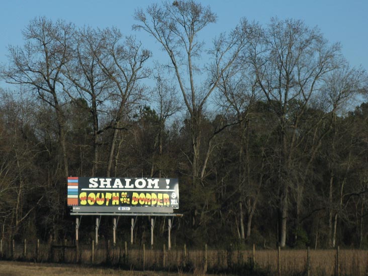 Shalom! South of the Border Billboard, 8 Miles From South of the Border, Interstate 95, South Carolina
