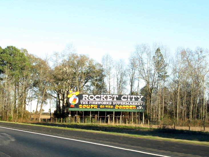 Rocket City South of the Border Billboard, 8 Miles From South of the Border, Interstate 95, South Carolina