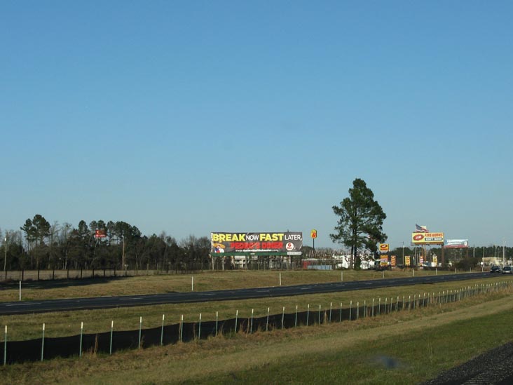 Break Now Fast Later South of the Border Billboard, 6 Miles From South of the Border, Interstate 95, South Carolina