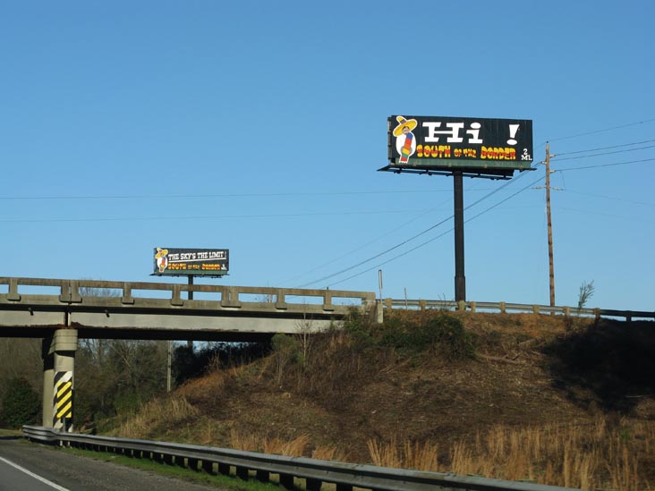 Hi! and The Sky's The Limit! South of the Border Billboards, 2 Miles From South of the Border, Interstate 95, South Carolina
