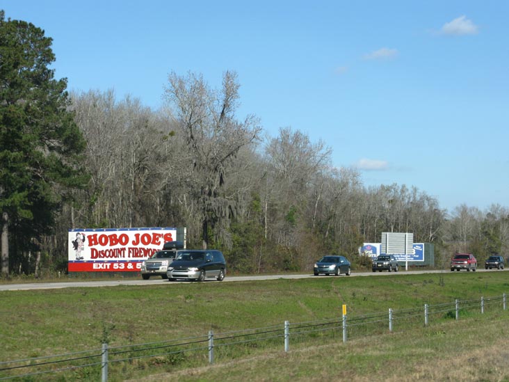 Hobo Joe's Discount Fireworks Billboard, Northbound Interstate 95 Near Exit 38, Yemassee, South Carolina