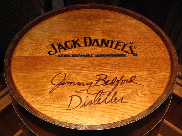 Barrel Signed By Jimmy Bedford, Master Distiller, Jack Daniel's Distillery, 280 Lynchburg Road, Lynchburg, Tennessee