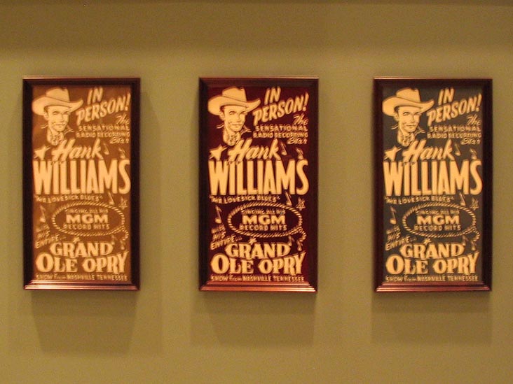 Hank Williams Posters, Main Lobby, Ryman Auditorium, Nashville, Tennessee