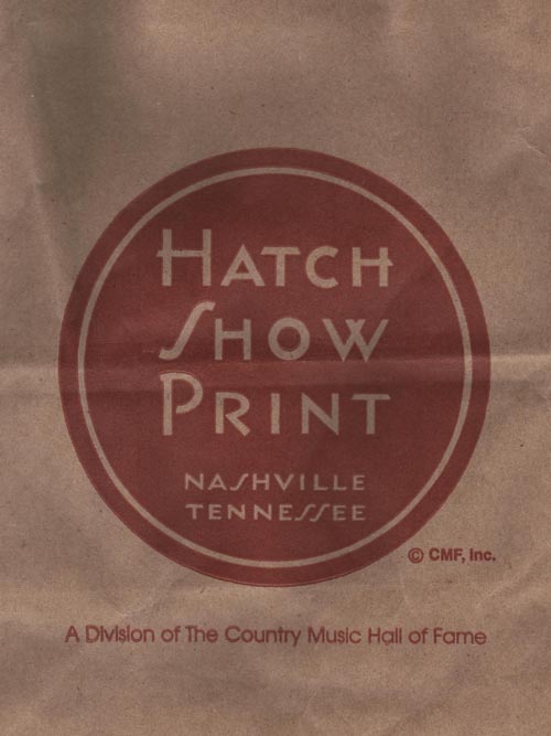 Bag, Hatch Show Print, 316 Broadway, Nashville, Tennessee