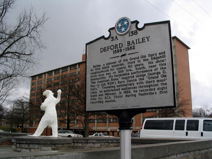 Deford Bailey Plaque, Edgehill Polar Bears, Edgehill Avenue and 12th Avenue South, Edgehill, Nashville, Tennessee