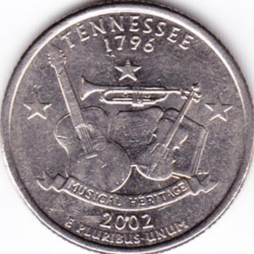 United States Mint 50 State Quarters Program Tennessee Quarter