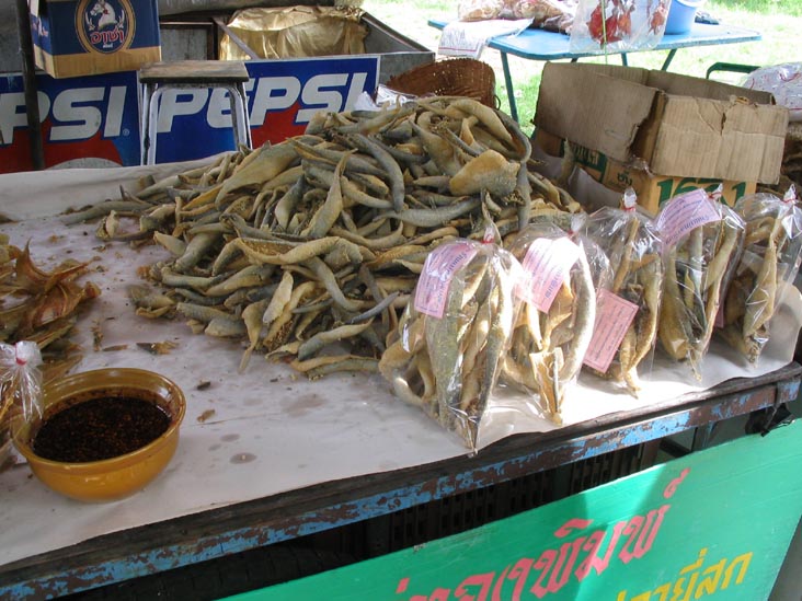 Fried Fish Skin, Wihan Phra Mongkhon Bophit, Ayutthaya, Thailand