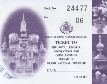 Grand Palace Ticket Stub, Bangkok, Thailand