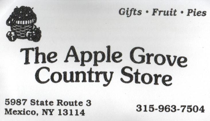 Apple Grove Farm Country Store Business Card