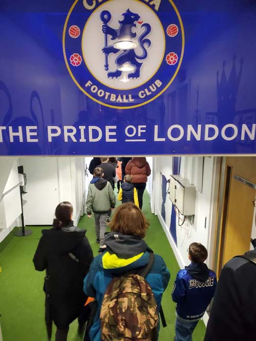 Players' Tunnel, Stamford Bridge Stadium Tour, Fulham, London, England, April 10, 2023